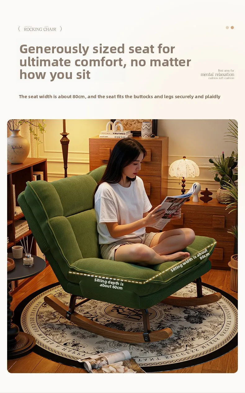 Rocking Reclining living room chairs comfortable exquisite modern minimalist Armchair soft backrest кресло home furniture