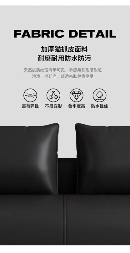 Office sofa business reception modern simple small meeting guests negotiate leather sofa office sofa coffee table combination