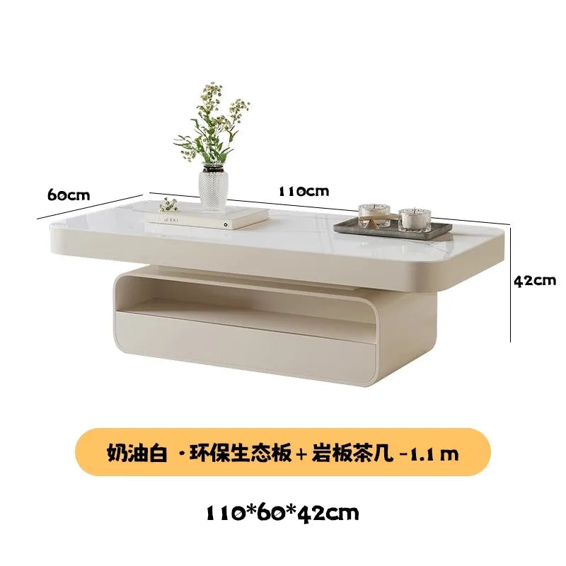 Modern Luxury Coffee Table Rectangle Organizer Drawer Nordic Trendy Coffee Table Premium Beauty Table De Salon Home Furniture