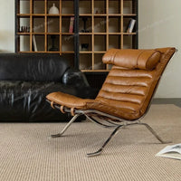 Retro Iron Sofa Chair, Antique Style Stainless Steel Leisure Chair, Family Living Room Balcony, Casual Italian Minimalism