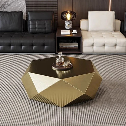 Modern Minimalist Luxury Diamond Stainless Steel Coffee Table Living Room Furniture Shaped  Center Table Tea Table Escritorios