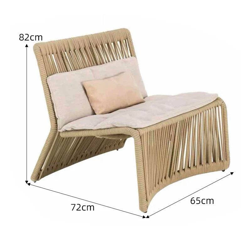 Outdoor rattan sofa combination outdoor open-air waterproof sunscreen rattan tables and chairs villa home leisure garden