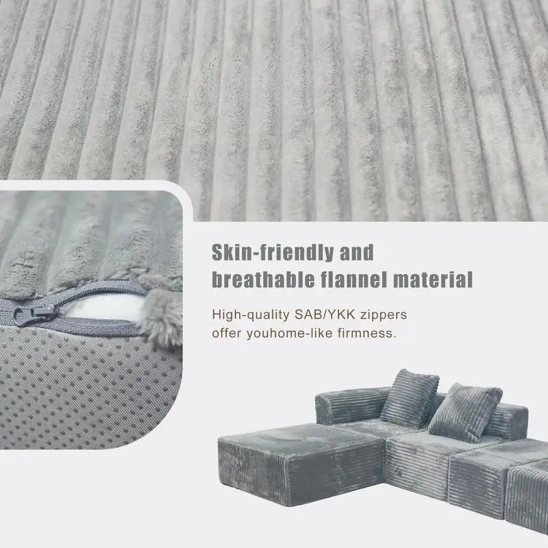 Convertible Modular Sectional Sofa Set - Compression Sofa for Living Room, Comfortable and Stylish Modular Design, Perfect for