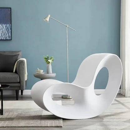 Nordic Light Luxury Outdoor Rocking Chair Durable Outdoor Recliner Leisure Modern Simple Chair Living Room Home Chaise Lounge