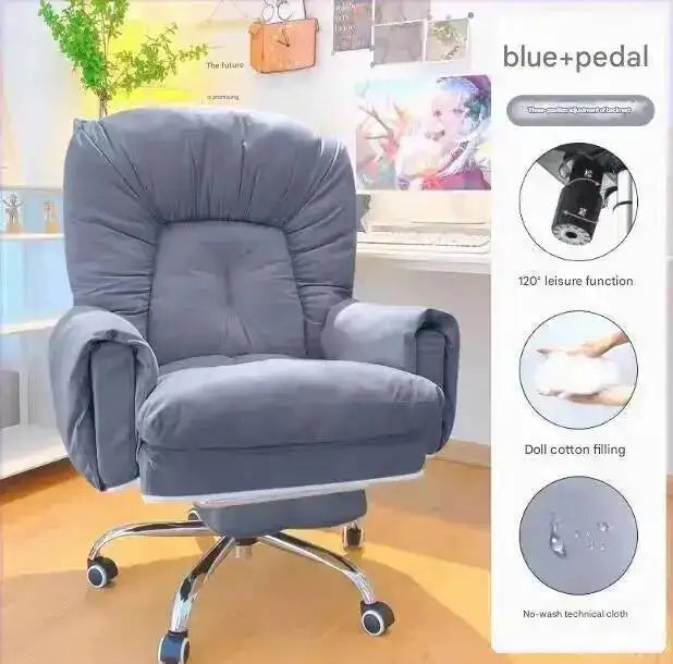 Chair Office Modern Salon Luxury Lazy Ergonomic Executive Office Chair Relaxing Reading Wheels Mobilya Lounge Suite Furniture