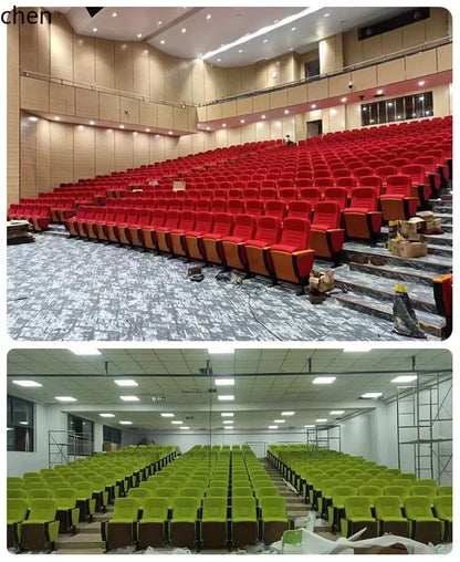 HT Classroom Academic Hall with Writing Board Row Chairs Multifunctional Concert Hall Lecture Hall Seats