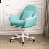 Computer Chair Nordic Household Comfortable Office Chair Bedroom Furniture Designer Backrest Study Swivel Pulley Gaming Chair