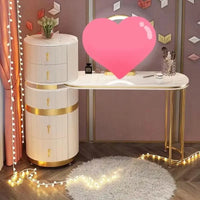 Bedroom Italian Light Luxury Dressing Table Wind Storage Cabinet One Small Apartment Makeup Dresser