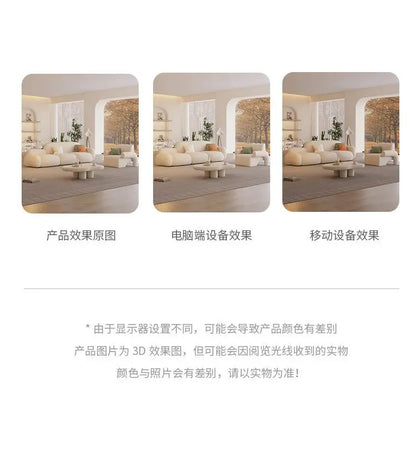 Living room simple modern cream style rental house fabric sofa straight row light luxury bedroom cloud sofa