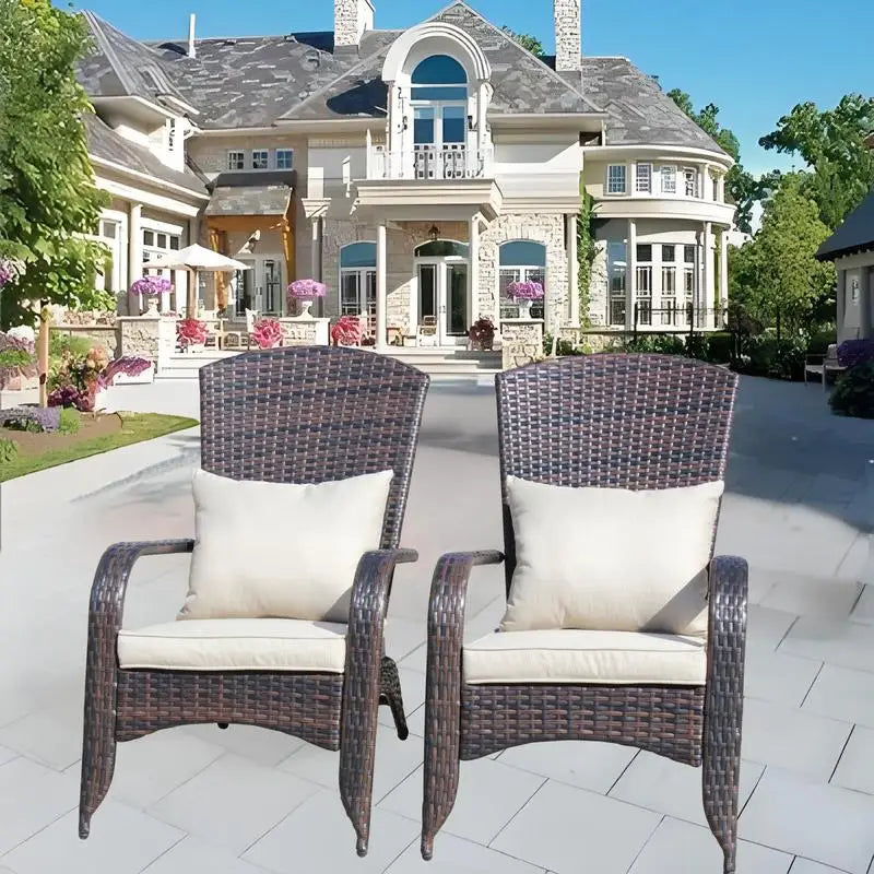 Beige Cushioned Patio Chair for Outdoor Comfort and Style