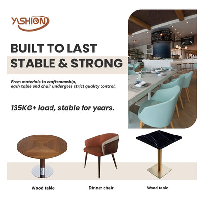 Durable Industrial Wood Cafe Restaurant Furniture Bistro Table Set Canteen Booth Seating Sofa