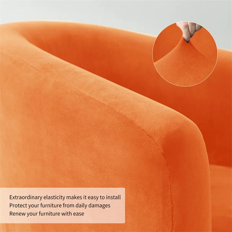 Elastic Velvet Bath Tub Armchair Covers Stretch Single Couch Cover Club Sofa Slipcover Home Hotel Bar Counter Accent Chair Cover