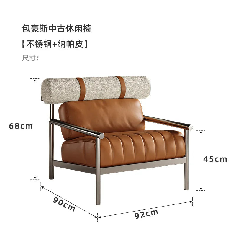 Single sofa chair creative metal homestay lazy leisure chair