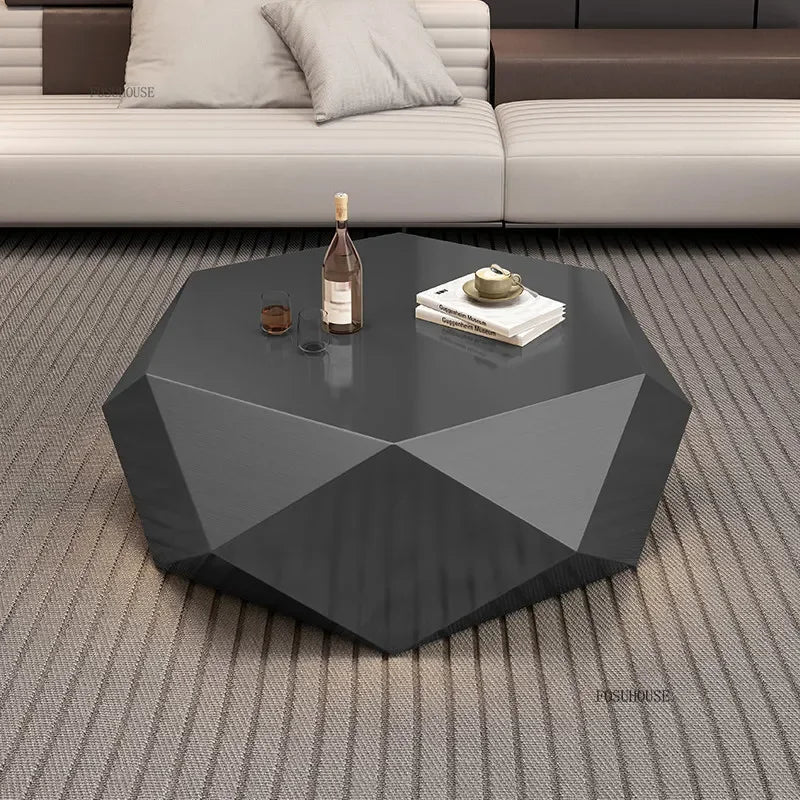 Irregularly Shaped Gold Metal Coffee Tables for Living Room Italian Luxury Side Tables Minimalist High-end Table for Office