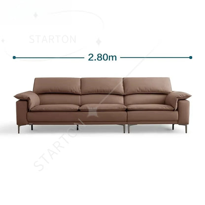 Fabric Sofa Set Living Room Furniture Modern Brown Color Leather Sofa