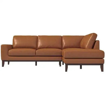 Leather sofa, L-shaped sofa, three seats, stylish and atmospheric