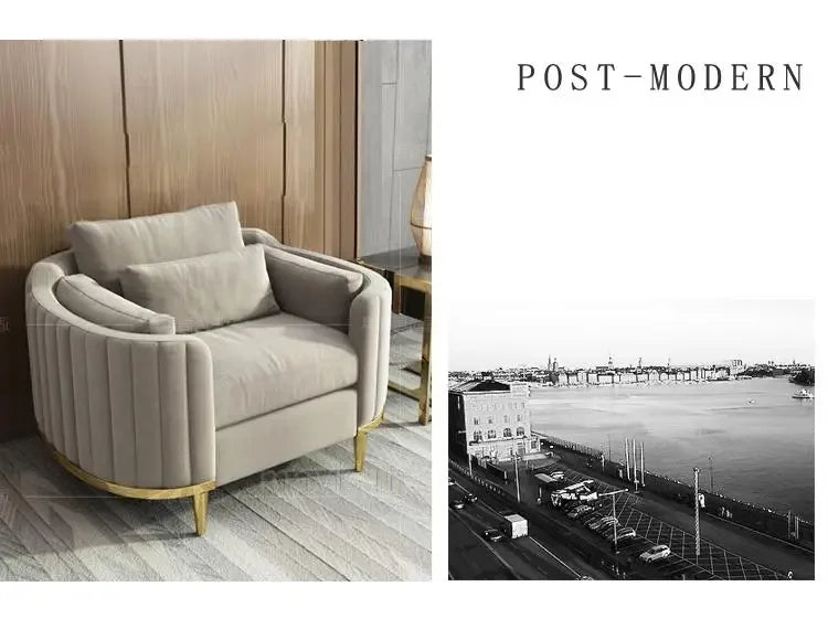 Nordic Reading Household Sectional Fabric 3 Seat Sofa Upholstered Armchair Custom Color Living Room Fauteuil Home Furniture