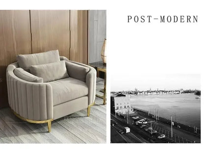 Nordic Reading Household Sectional Fabric 3 Seat Sofa Upholstered Armchair Custom Color Living Room Fauteuil Home Furniture