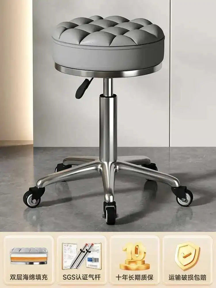 Beauty Chair Specifically Designed for Beauty Salon Adjustable Rotating Pulley Hair Salon Round Stool Tabouret A Roulette 원형의자