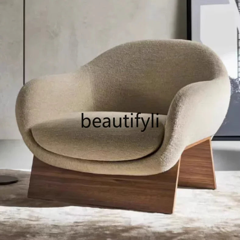 LXMedieval new single sofa chair designer living room hotel solid wood art leisure chairSSS