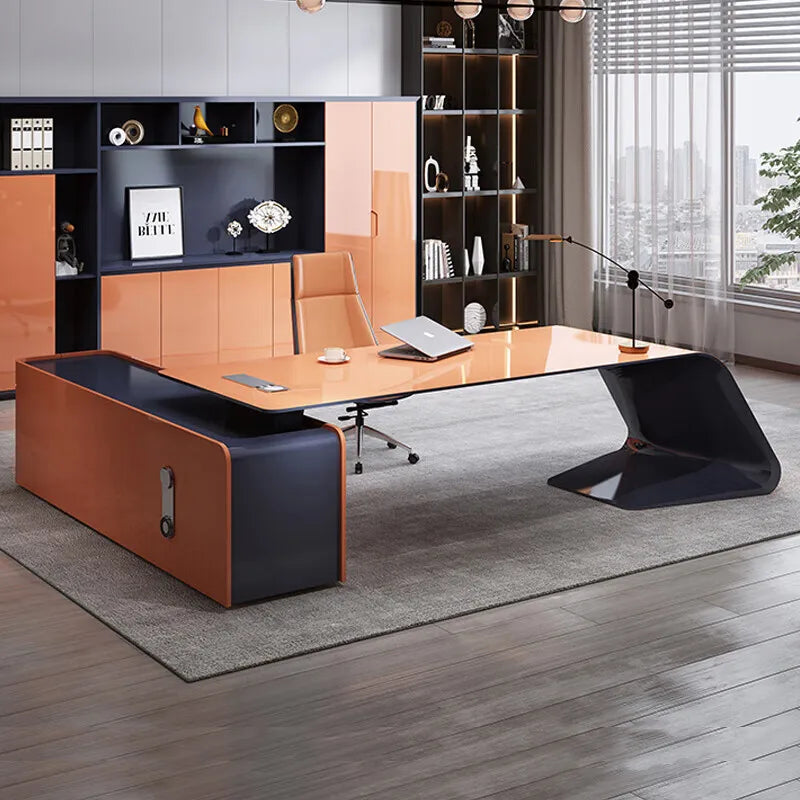 Fashionable Creative Office Desk Light Luxury Supervisor Manager Office Desk Accent Art Office Furniture Der Schreibtisch XYOD