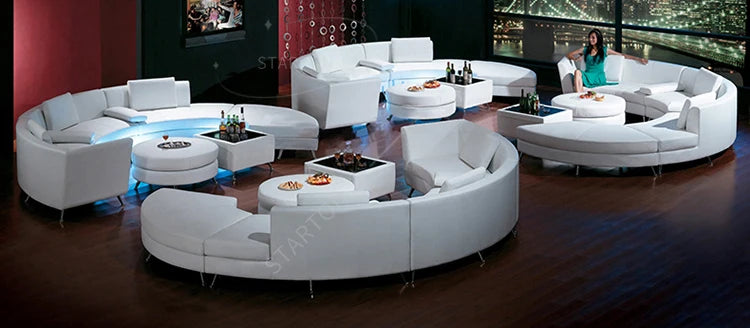 New Design Living Room Furniture Korean Style Sofa  Leather Leather Corner Sofa