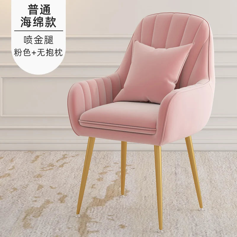 Modern Living Room Dining Chairs Home Furniture Bedroom Dormitory Back Chair Nordic Restaurant Kitchen Cafe Leisure Chair