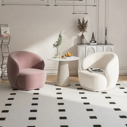 Light Luxury Cream Style Single Sofa Small Size Beauty Salon Table and Chair Hotel Homestay Exhibition Hall Reception Sofa