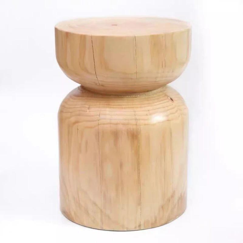 Scandinavian Solid Wood Coffee Tables Zen Balcony Tea Table Rustic Flower Stand Corner Stool Natural Wooden Living Room Seats