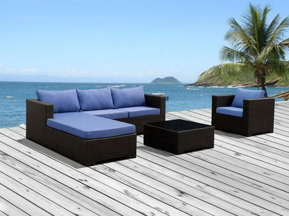 Modern Outdoor Aluminum Rattan Furniture Set Garden Sofa with Rope for Living Room Hotel Park