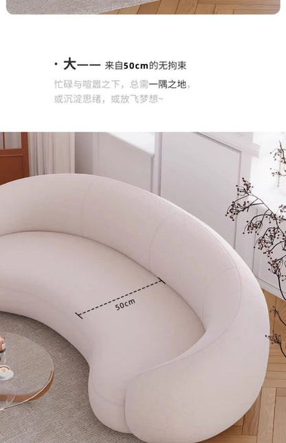 Curved Armchair Living Room Sofas White Designer Modern Minimalist Living Room Sofas Lazy Floor Muebles Lounge Suite Furniture