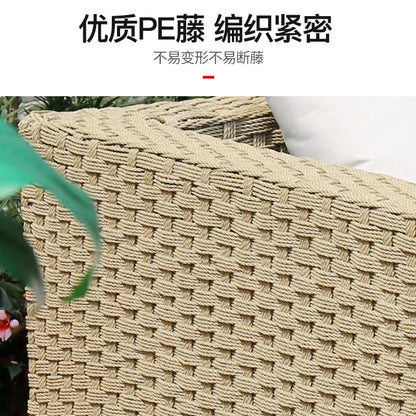 Stylish Outdoor rattan chairs, sofas, courtyards, gardens, leisure rattan art sofas, tea table combinations, sunlight rooms