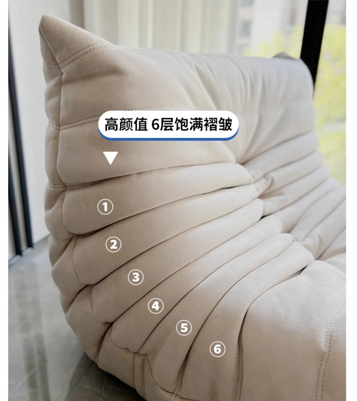 Single Seated Foam Sofa Armless Floor Sofa Lazy Couch Living Room Bedroom Balcony Leisure Chair Reading Chair Fireside Chair