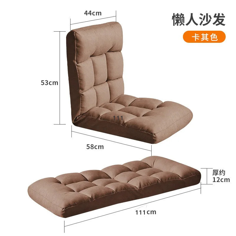Lazy sofa tatami bay window lazy chair folding fabric can sit single chair balcony bedroom back lying