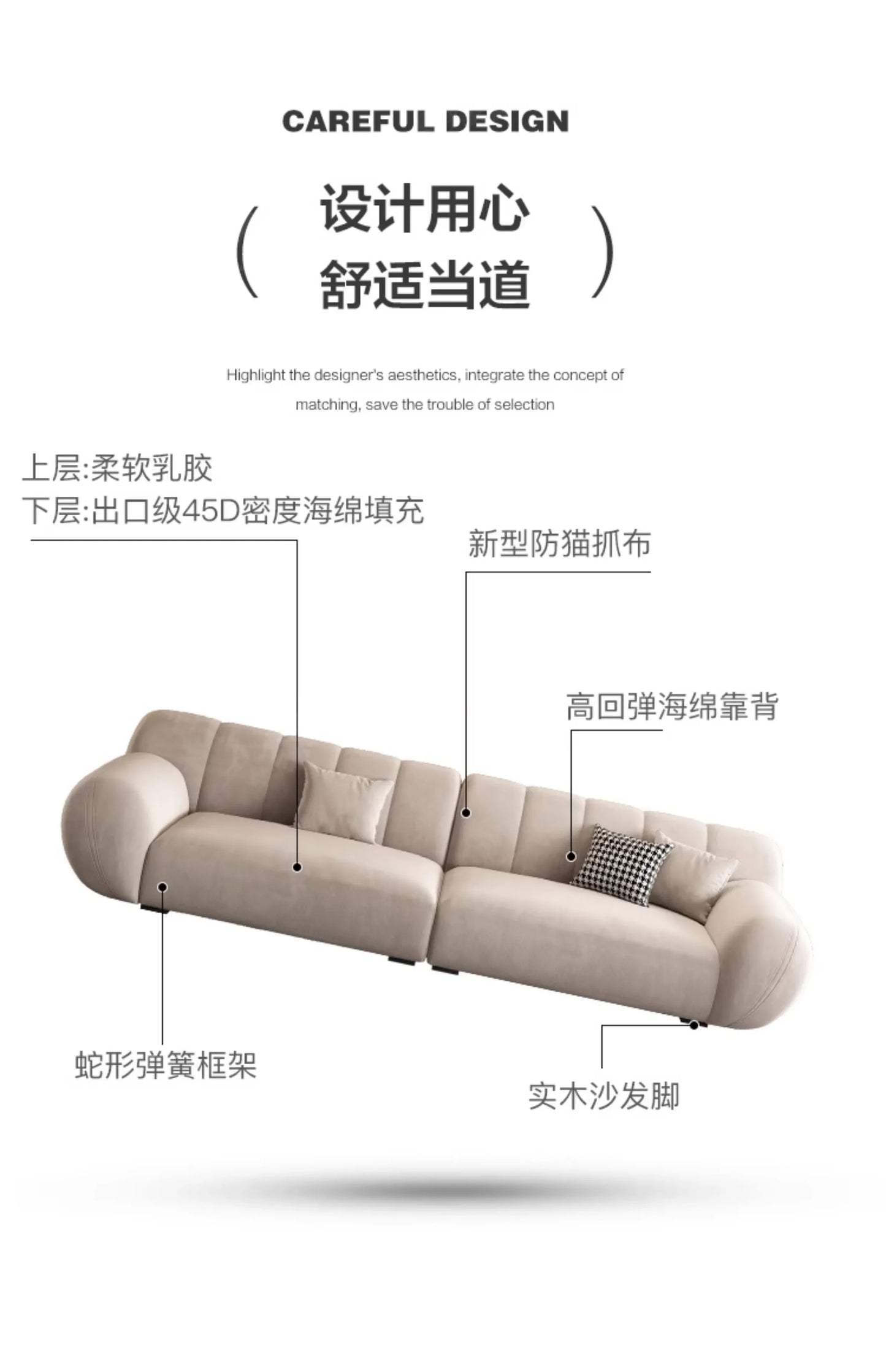 Fabric Living Room Sofas Modern Minimalist Sectional Modular Sofa Elegant Comfortable Canape  De Luxe Nordic Furniture