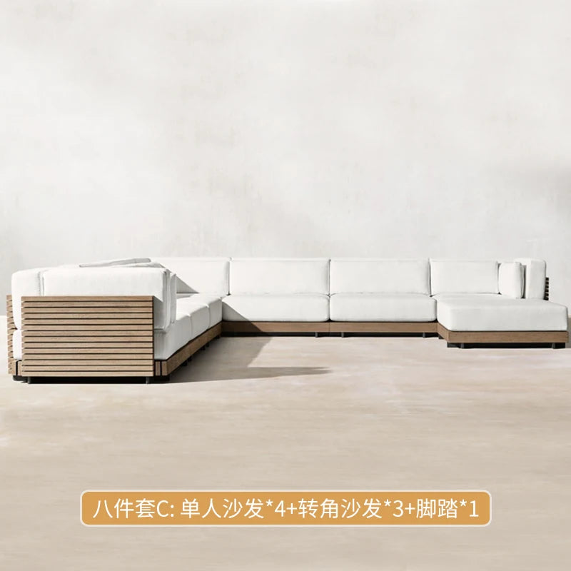 Modern Sun-proof Garden Sets Soild Wood Part Tiny Houses Sectional Garden Sets Nordic Outside Salon De Jardin Garden Furniture