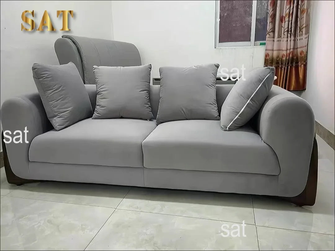 ^Or Nordic Wabi-Sabi Minimalist Living Room Matte Fabric Sofa Multi-Person Free Combination Hotel Lobby Villa Sectional Sofa&*