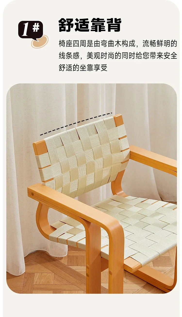 BJ Home Creative Personality Design Medieval Dining Chair Solid Wood Armrest Back Chair Simple Desk Chair