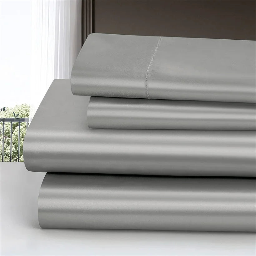 100% Mulberry Silk Bedding Set Solid Color Natural Silk Duvet Cover Set Twin King Queen Size Bed 3pcs/4pcs/5pcs Bed Sheet Set