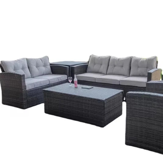Modern Chairs Restaurant Outdoor Wicker Dining Chair Table Sets Garden Patio Set Outdoor Furniture Rattan
