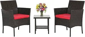 outdoor patio furniture set wicker patio set pe rattan furniture bistro set for outdoor indoor use with loveseats coffee table,