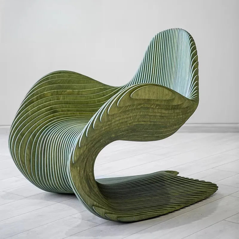 Furniture Modern Living Room Art Furniture Simple Solid Wood Irregular Unique Leisure Single Armchair Family Hotel