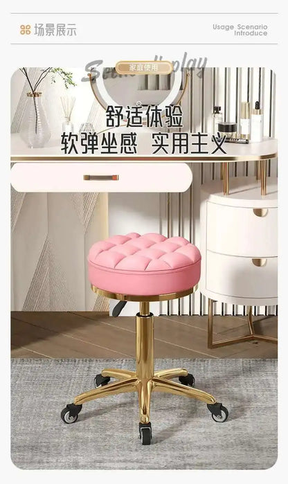 Beauty Chair Specifically Designed for Beauty Salon Adjustable Rotating Pulley Hair Salon Round Stool Tabouret A Roulette 원형의자