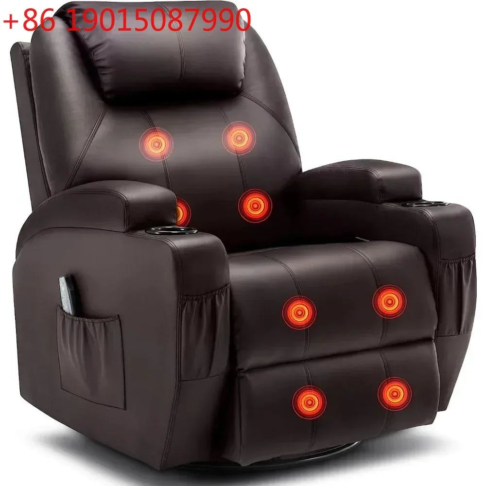 Recliner Chair,Rocking Chair with Massage and Heat,360° Swivel Recliner Chairs for Adults,for Bedroom,Nursery,Living Room Chairs
