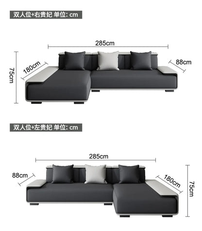 / Customizable Modern Concise Style Office Reception Waiting Sofa Set Leather Reclining Sofa