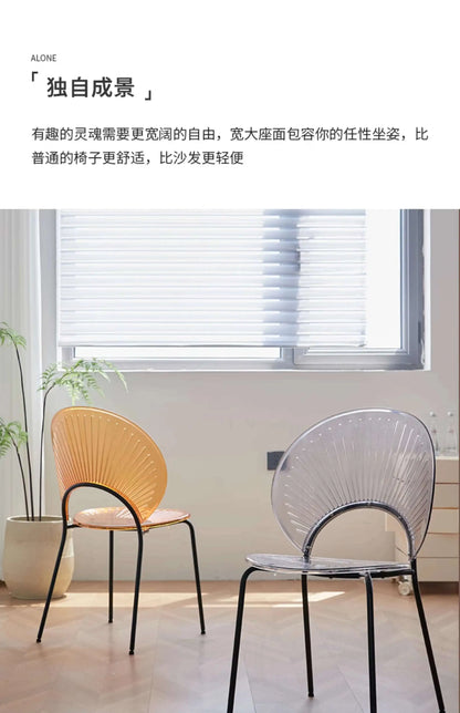 Outdoor Transparent Plastic Chair Waiting Minimalist Modern Party Acrylic Chairs for Events Clear Silla Comedor Home Furniture