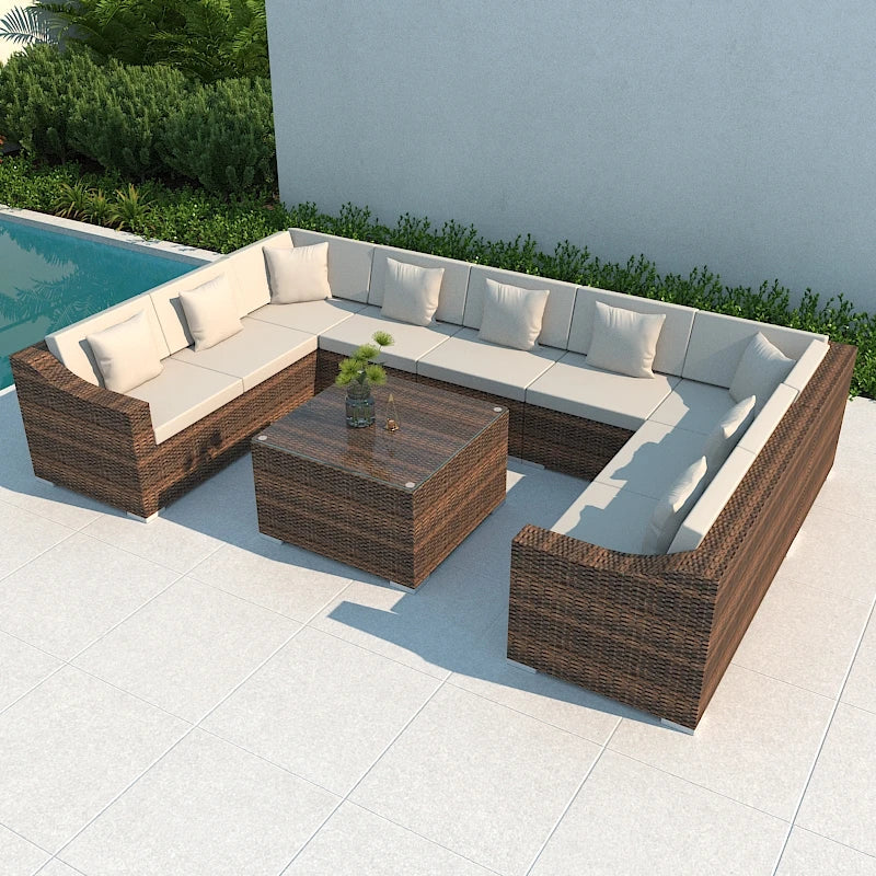 # Rattan Outdoor Wicker Patio Garden Sofa Fancy Sofa and Table Sets