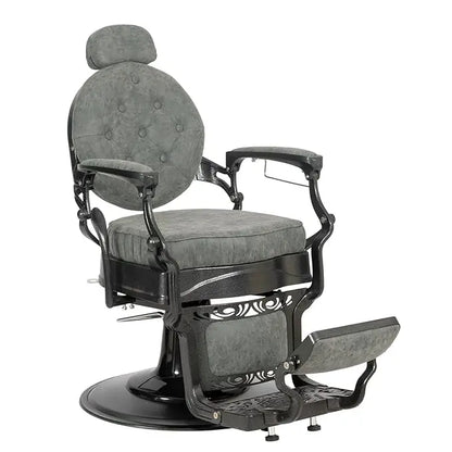 Heavy Duty Barber Chair 700lbs Capacity Vintage Recline Style Hydraulic Operation 360° Rotatable Barber Chair with Headrest