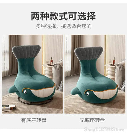 New network red rotating sofa chair animal whale lounge chair shark small apartment balcony lazy sofa