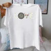 LOVE with dartboard and darts  pure cotton women's Tshirt comfort fit